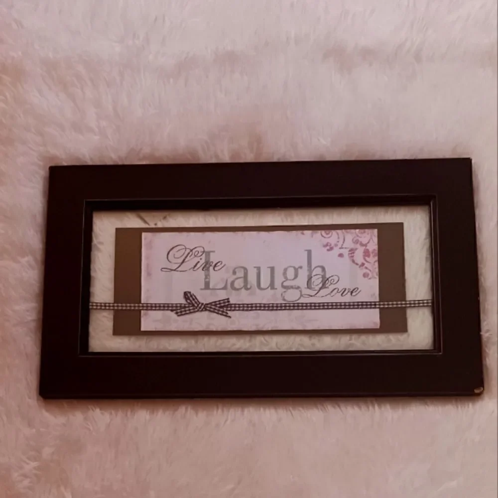 LIVE LAUGH LOVE Picture in Frame NWT